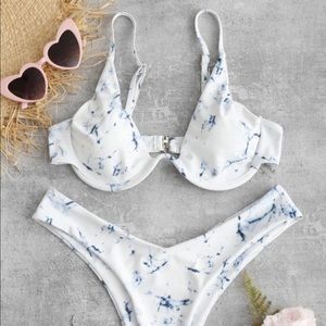 Tie dye underwire bikini